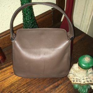 Rare bronze or brown top handle vintage coach